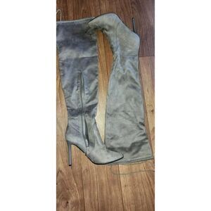 Herstyle Grey Thigh High Boots